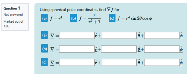 Example of gradient of a vector question