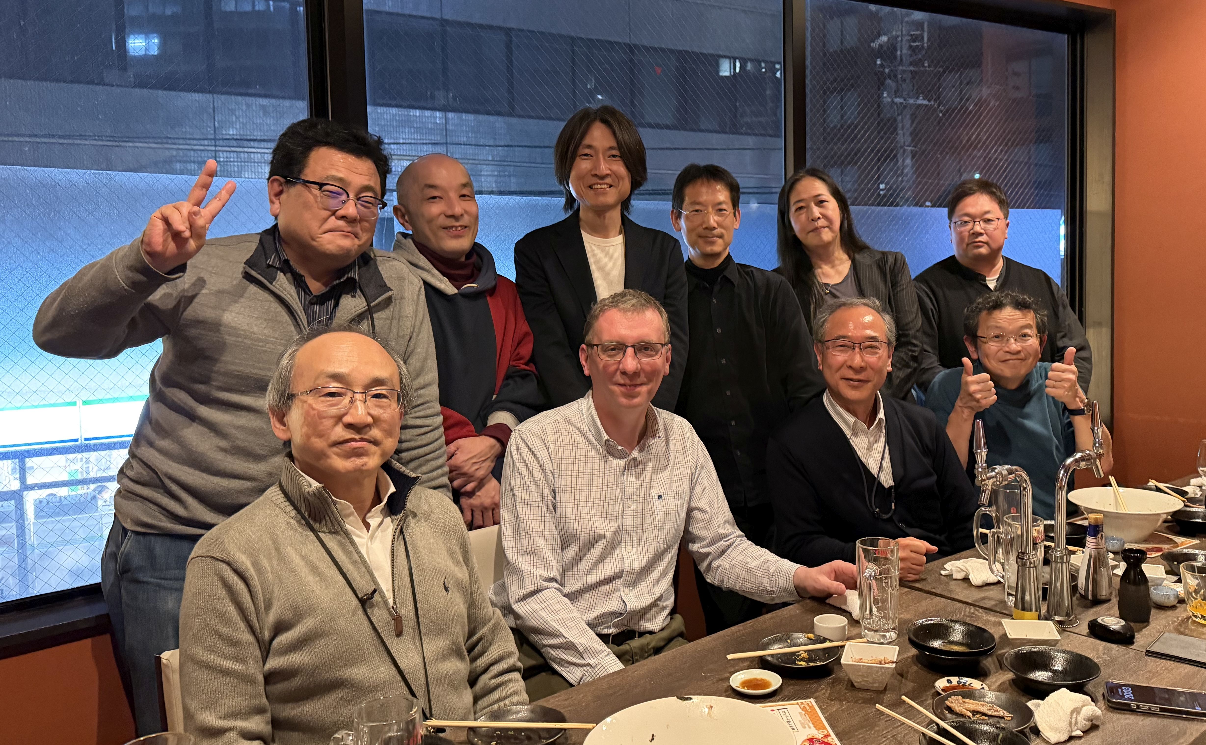 A group photograph of the after meeting dinner