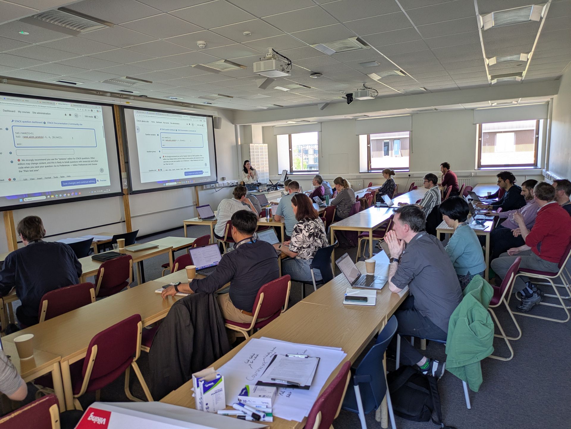 A photograph of Konstantina Zerva during the authoring workshop