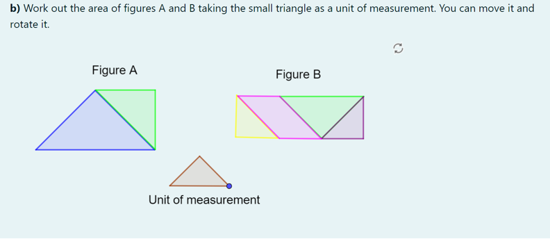 Using Tangram pieces, with feedback